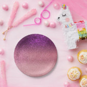 Violet Paars roze driestuksnep ombre gradiënt Papieren Bordje (Feest)