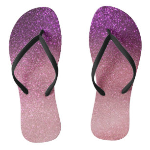Violet Paars roze driestuksnep ombre gradiënt Teenslippers