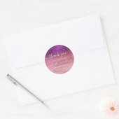 Violet Paars roze triple glitter ombre bedankt Ronde Sticker (Envelop)