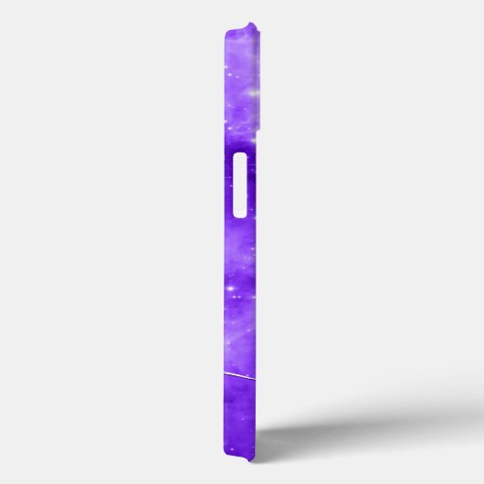 Violet Paars Sparkly Stars Celestial Foto Case-Mate iPhone Case (Achterkant / Rechts)