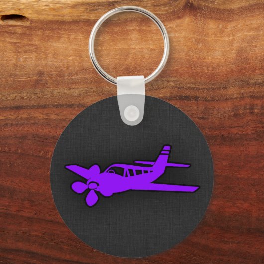 Violet Paars vliegtuig Sleutelhanger (Voorkant)
