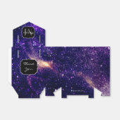 Violet paarse abstracte galaxy Custom Monogram Bedankdoosjes (Uitgevouwen)