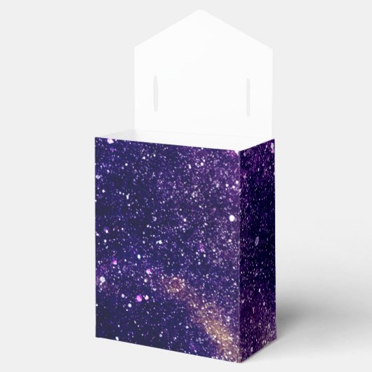 Violet paarse abstracte galaxy Custom Monogram Bedankdoosjes (Geopend)