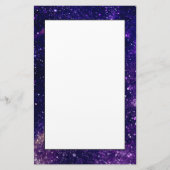 Violet paarse abstracte sterrenstelsel universum briefpapier (Voorkant)
