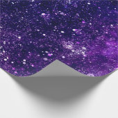 Violet paarse abstracte sterrenstelsel universum cadeaupapier (Hoek)