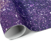 Violet paarse abstracte sterrenstelsel universum cadeaupapier (Rol Hoek)
