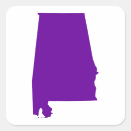 Violet Paarse Alabama Vierkante Sticker