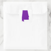 Violet Paarse Alabama Vierkante Sticker (Tas)