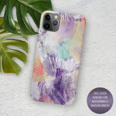Violet Paarse Aqua Turquoise Koraal Art Painting Case-Mate iPhone Case
