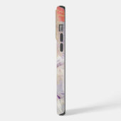 Violet Paarse Aqua Turquoise Koraal Art Painting iPhone Hoesje (Linkerkant)