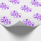 Violet Paarse Atom Cadeaupapier (Hoek)