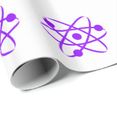 Violet Paarse Atom Cadeaupapier (Rol Hoek)