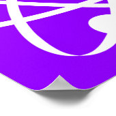 Violet Paarse Atom Poster (Hoek)