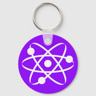 Violet Paarse Atom Sleutelhanger