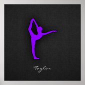 Violet Paarse Ballet Dancer Poster (Voorkant)