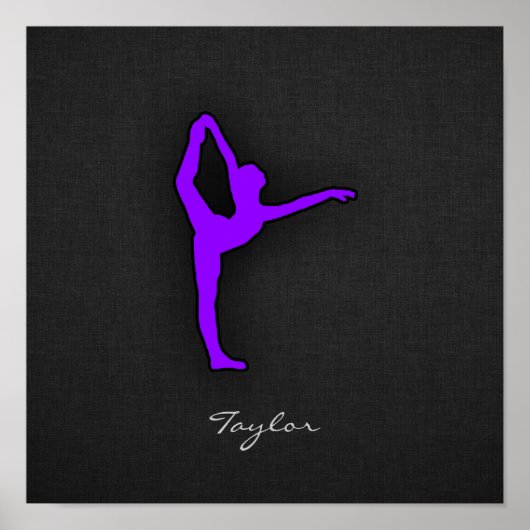 Violet Paarse Ballet Dancer Poster (Voorkant)