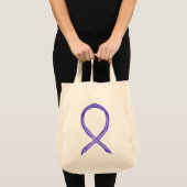 Violet Paarse Bewustzijnslint Aangepaste Canvas ta Tote Bag (Voorkant (product))