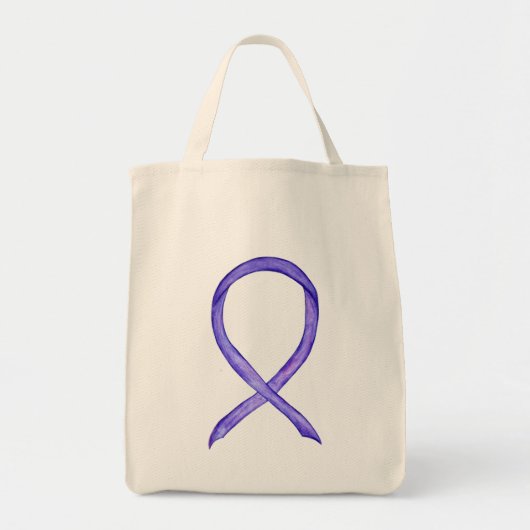 Violet Paarse Bewustzijnslint Aangepaste Canvas ta Tote Bag (Voorkant)