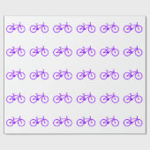 Violet Paarse Bicycle Cadeaupapier (Vlak)