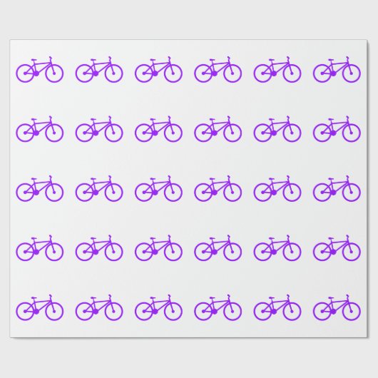 Violet Paarse Bicycle Cadeaupapier (Vlak)