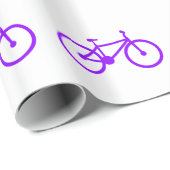 Violet Paarse Bicycle Cadeaupapier (Rol Hoek)