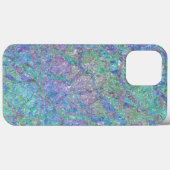 Violet Paarse Blauw Turquoise Roze Marmeren Patroo Case-Mate iPhone Case (Achterkant (horizontaal))