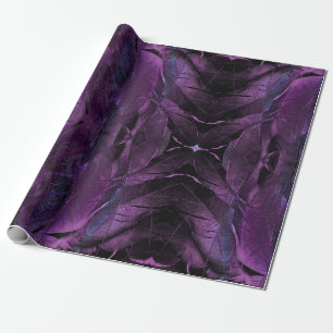 Violet Paarse blauwe vedertextuur abstract Cadeaupapier