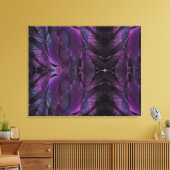 Violet Paarse blauwe vedertextuur abstract Canvas Afdruk (Insitu (Woonkamer))