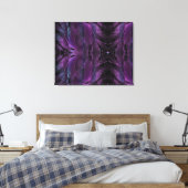Violet Paarse blauwe vedertextuur abstract Canvas Afdruk (Insitu (Slaapkamer))
