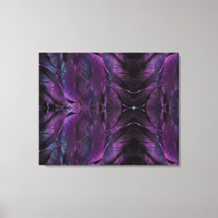 Violet Paarse blauwe vedertextuur abstract Canvas Afdruk