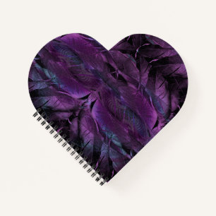 Violet Paarse blauwe vedertextuur abstract Notitieboek