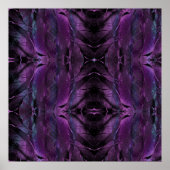 Violet Paarse blauwe vedertextuur abstract Poster (Voorkant)