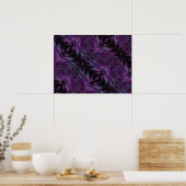 Violet Paarse blauwe vedertextuur abstract Poster (Keuken)