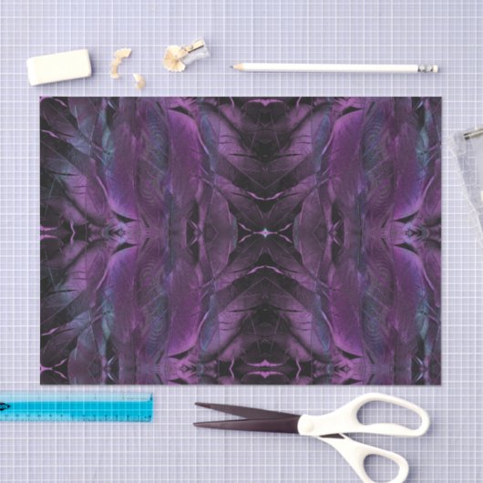 Violet Paarse blauwe vedertextuur abstract Tissuepapier (Craft)