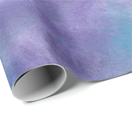 Violet Paarse Blauwgroen groene Abstracte Waterver Cadeaupapier (Rol Hoek)