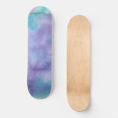 Violet Paarse Blauwgroen groene Abstracte Waterver Persoonlijk Skateboard (Voorkant)