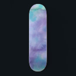 Violet Paarse Blauwgroen groene Abstracte Waterver Persoonlijk Skateboard<br><div class="desc">Dit moderne en stijlvolle design is perfect voor de trendy en stijlvolle vrouw. Het heeft handbeschilderde paarse en treale groene abstracte waterverf kunst. Het is artistiek, meisjes, , cool en origineel. Stijlvol met deze waterverf, met de hand geschilderd door de kunstenaar van La Femme, Rachel Matheney. ***BELANGRIJKE NOTA VAN HET...</div>