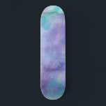 Violet Paarse Blauwgroen groene Abstracte Waterver Persoonlijk Skateboard<br><div class="desc">Dit moderne en stijlvolle design is perfect voor de trendy en stijlvolle vrouw. Het heeft handbeschilderde paarse en treale groene abstracte waterverf kunst. Het is artistiek, meisjes, , cool en origineel. Stijlvol met deze waterverf, met de hand geschilderd door de kunstenaar van La Femme, Rachel Matheney. ***BELANGRIJKE NOTA VAN HET...</div>