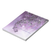 Violet Paarse bloeiende bloemen Notitieblok (Linkerzijde)