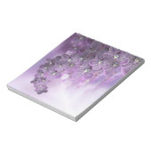 Violet Paarse bloeiende bloemen Notitieblok (Linkerzijde)