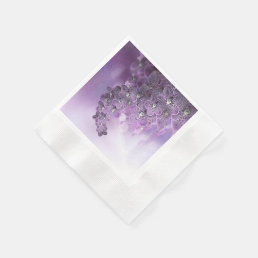 Violet Paarse bloeiende bloemen Servet (Hoek)