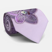 Violet Paarse bloeiende bloemen Stropdas (Opgerold)