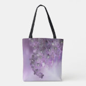 Violet Paarse bloeiende bloemen Tote Bag (Achterkant)