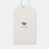 Violet Paarse bloemenbruiloft Cadeaulabel (Achterkant)