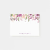 Violet Paarse bloemengepersonaliseerde Post-it Not Post-it® Notes (Voorkant)