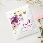 Violet Paarse bloemige Herfst in liefde Vrijgezell Bedankzakje (Gezegeld)