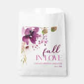 Violet Paarse bloemige Herfst in liefde Vrijgezell Bedankzakje (Voorkant)