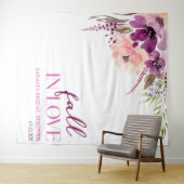 Violet Paarse bloemige Herfst in liefde Vrijgezell Wandkleed (In Situ (horizontaal))