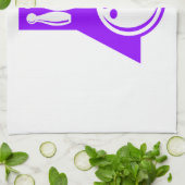 Violet Paarse Bowling Theedoek (Gevouwen)