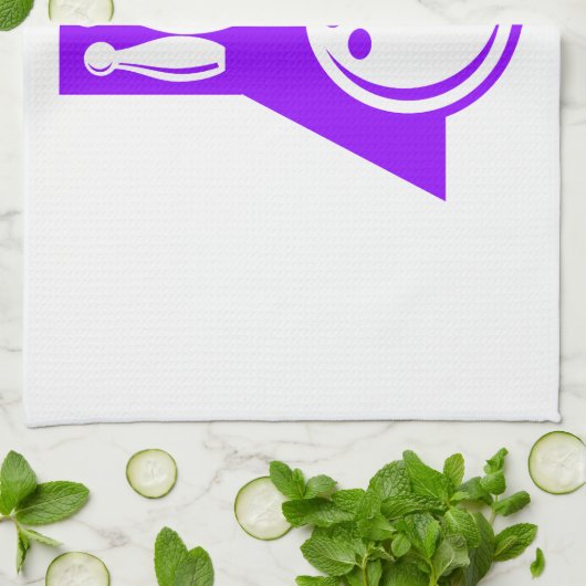 Violet Paarse Bowling Theedoek (Gevouwen)